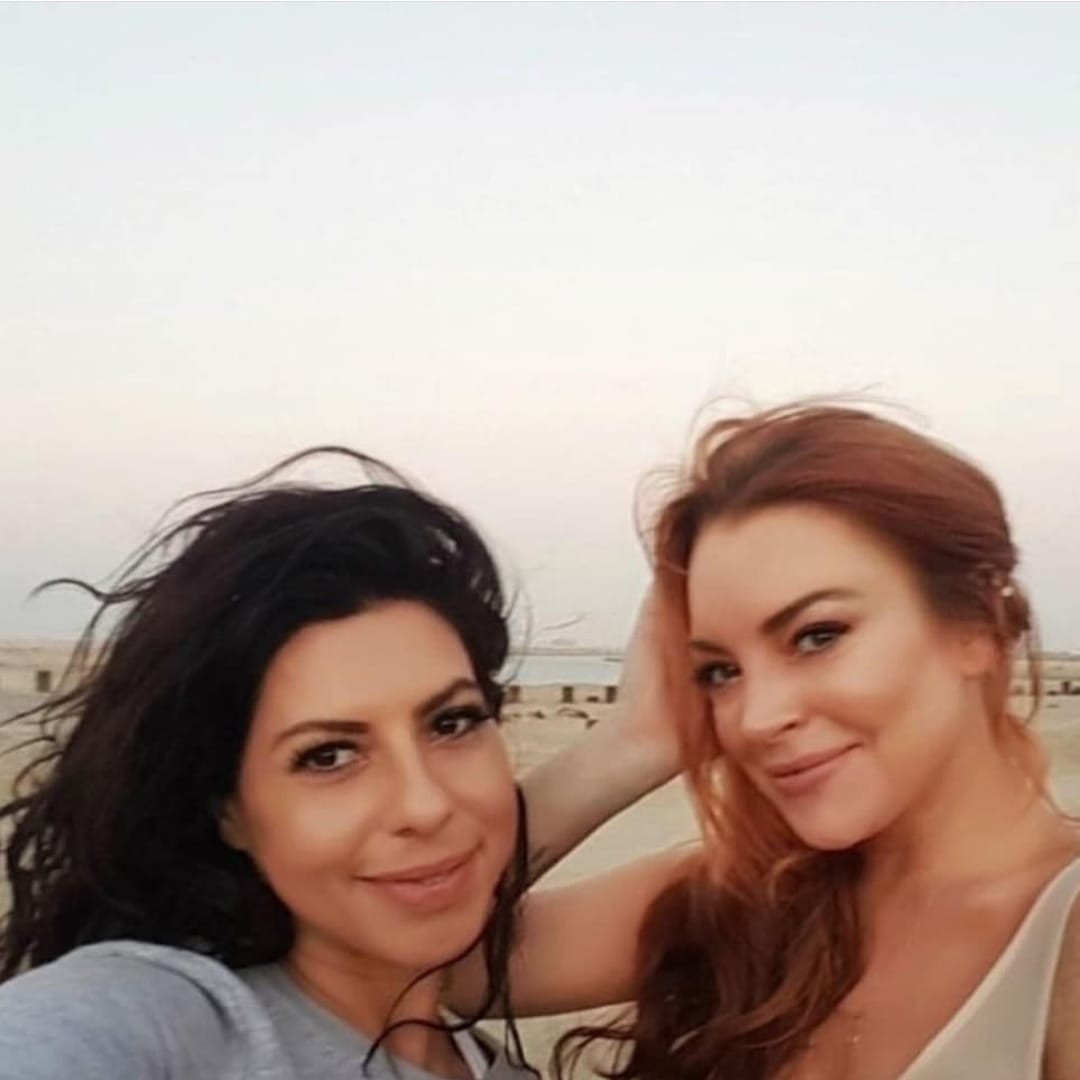 Manal Williams with Lindsay Lohan